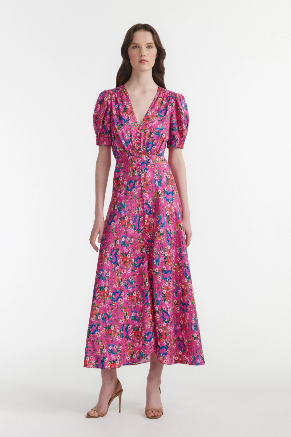 Lea Long Dress in Blossom Hidden Dragon