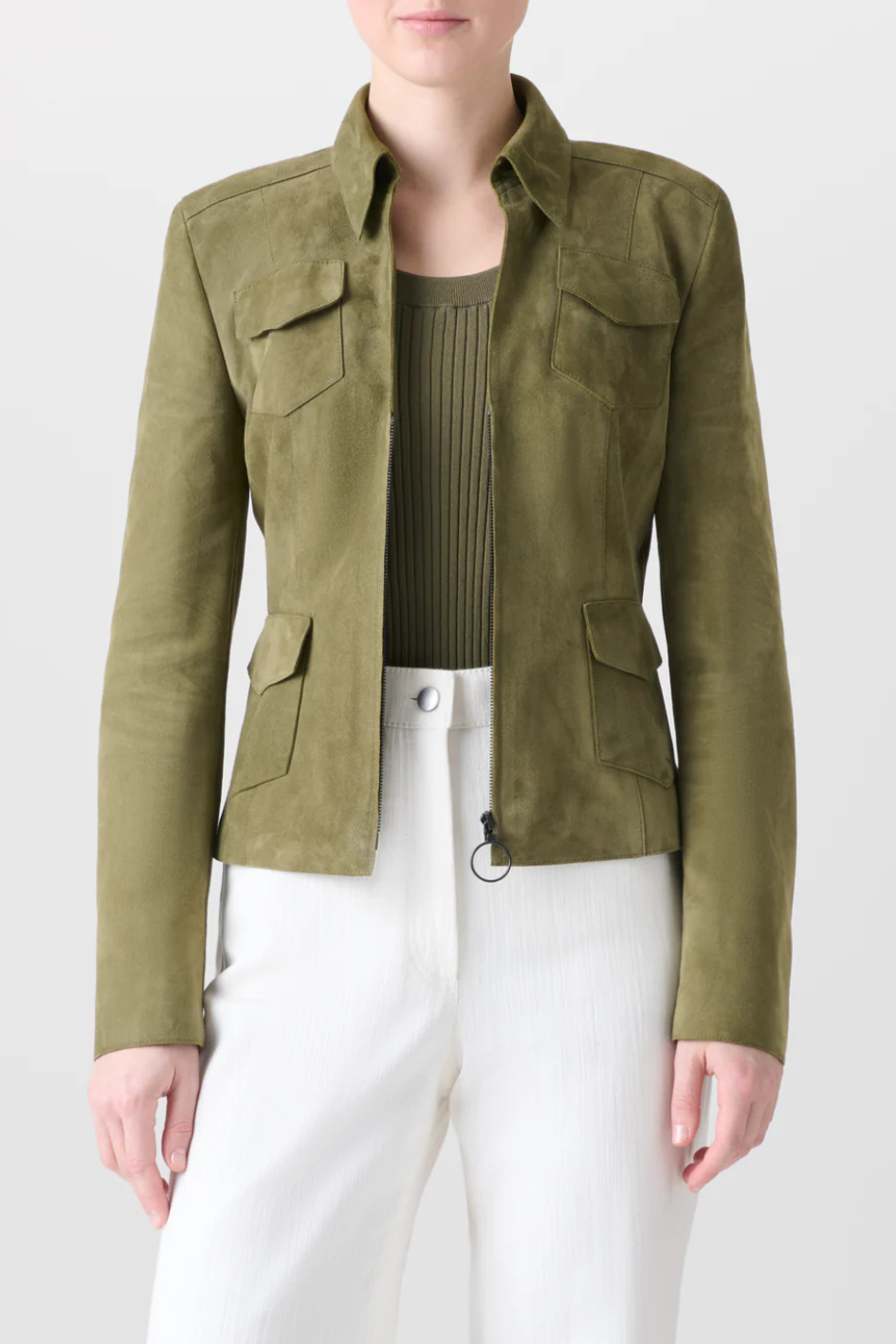Waisted Suede Jacket