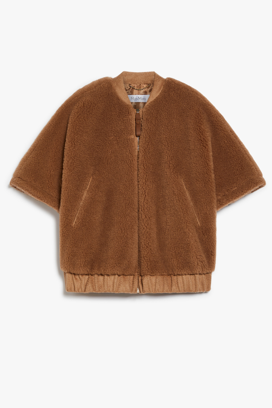 Bomber-Cape aus Teddy-Stoff