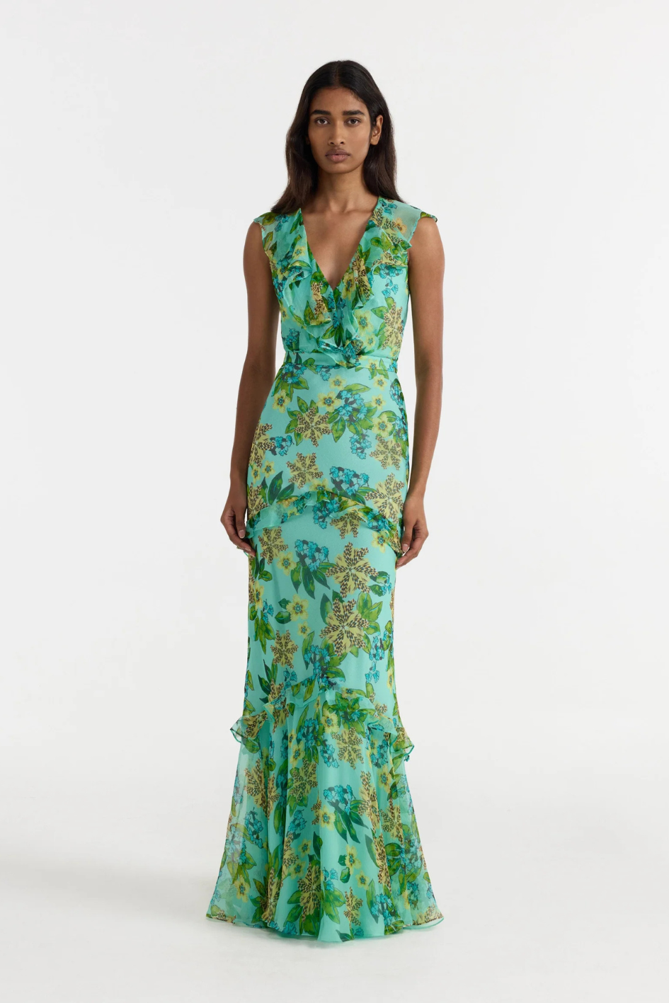 Rita Dress in Fiori Mint