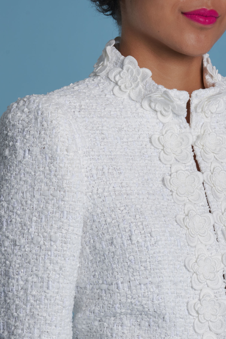 Jacket with Flower and Patch Pockets