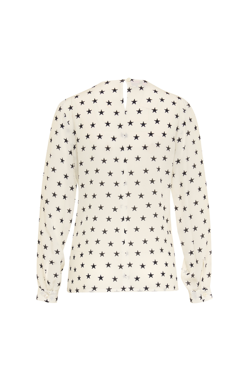 Silk Blouse long Sleeve with Star Pattern