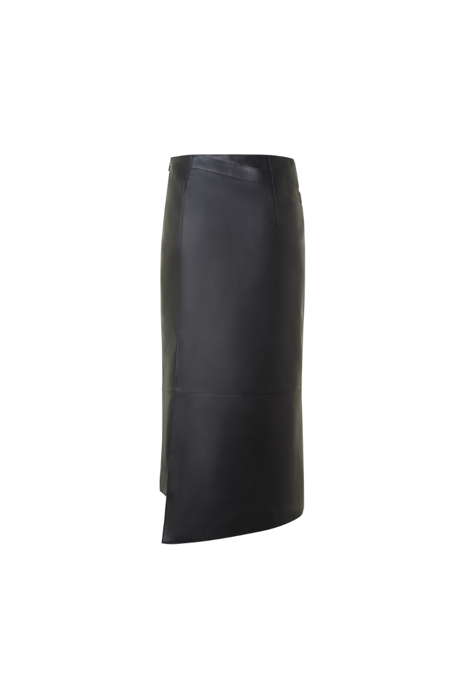 Asymmetric Leather Skirt