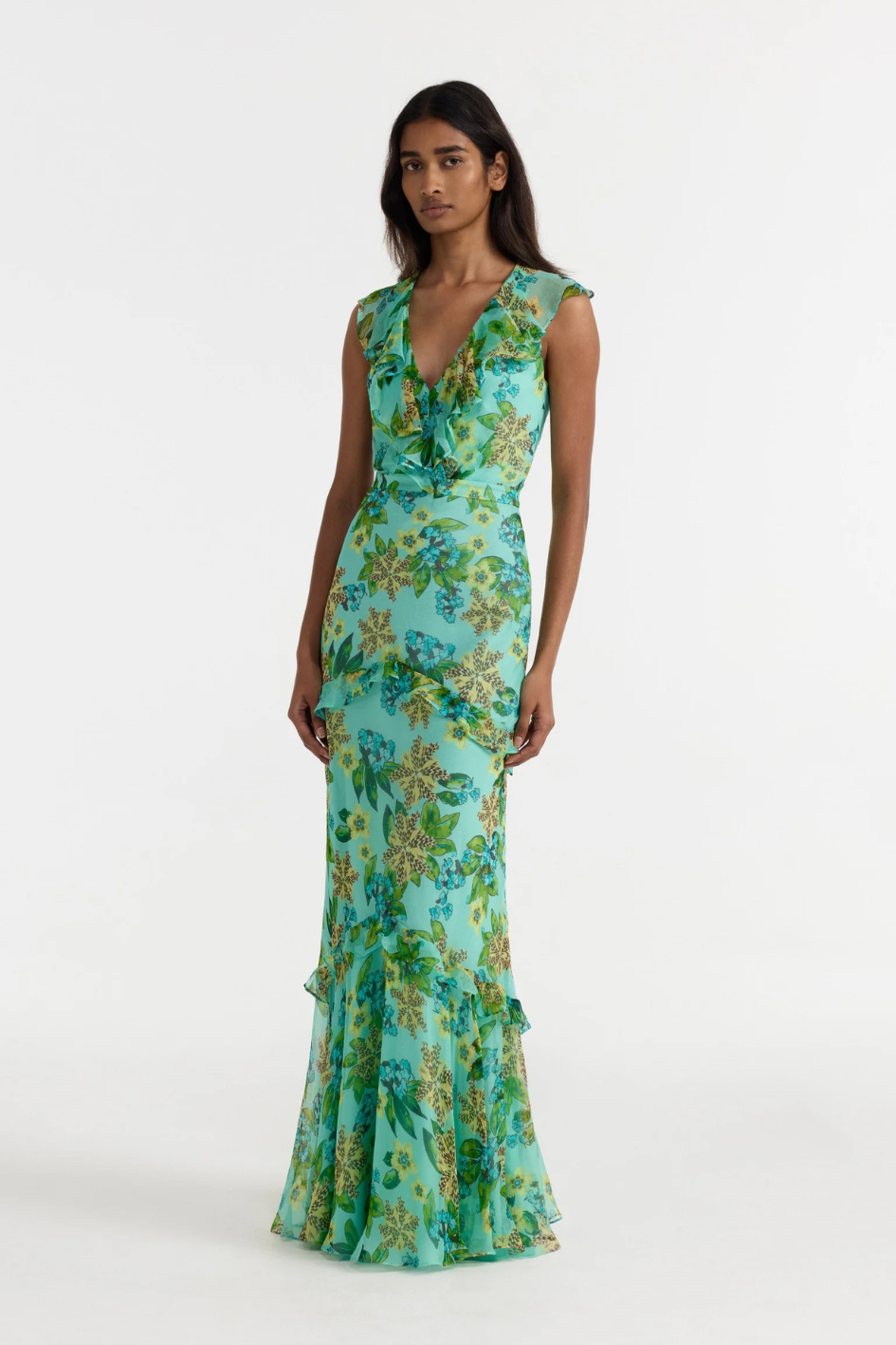 Rita Dress in Fiori Mint