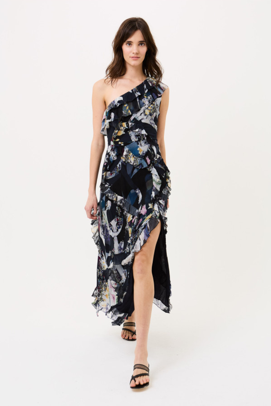 Baritone blue one-shoulder Dress