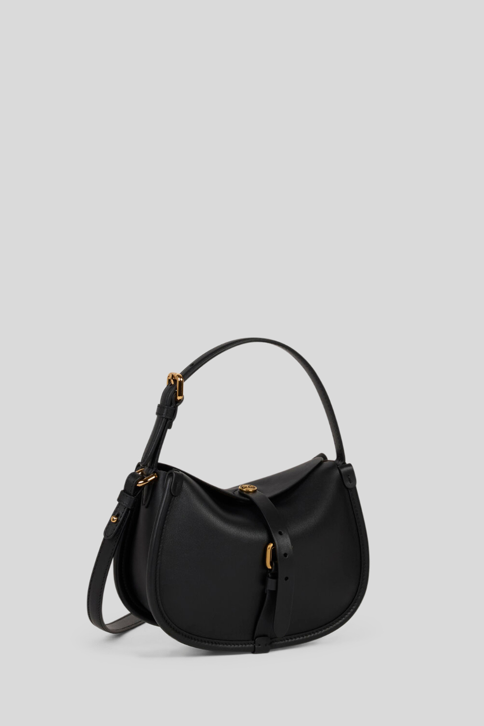 Black Leather Shoulder & Crossbody Bag