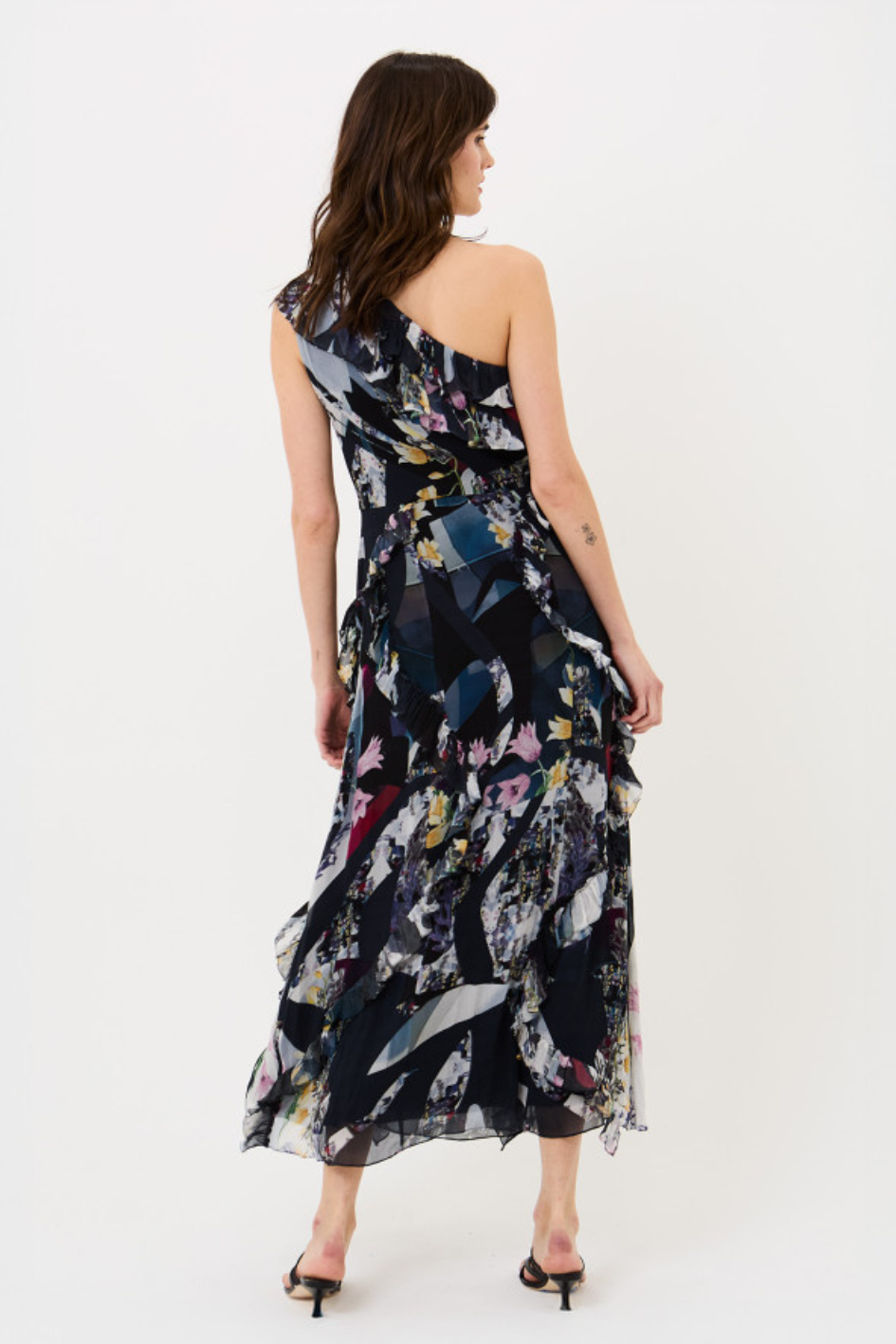 Baritone blue one-shoulder Dress