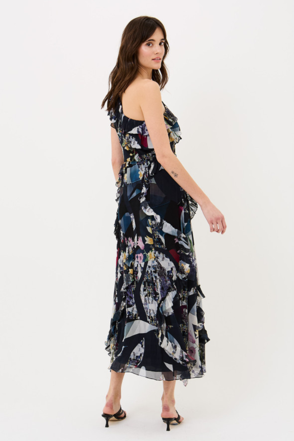 Baritone blue one-shoulder Dress