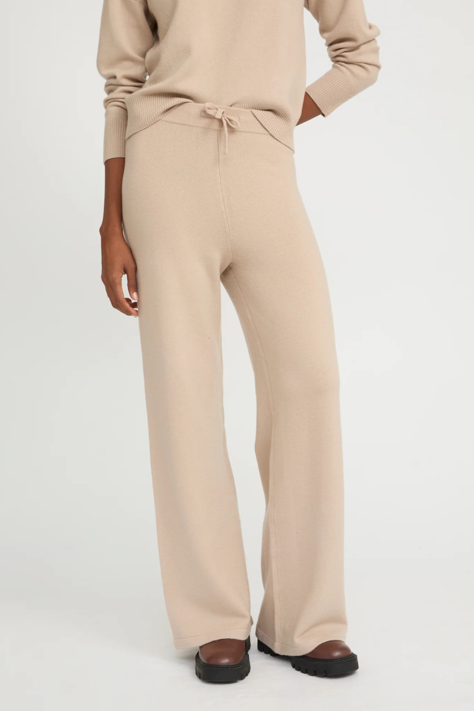 Wide Knit Merino Pants