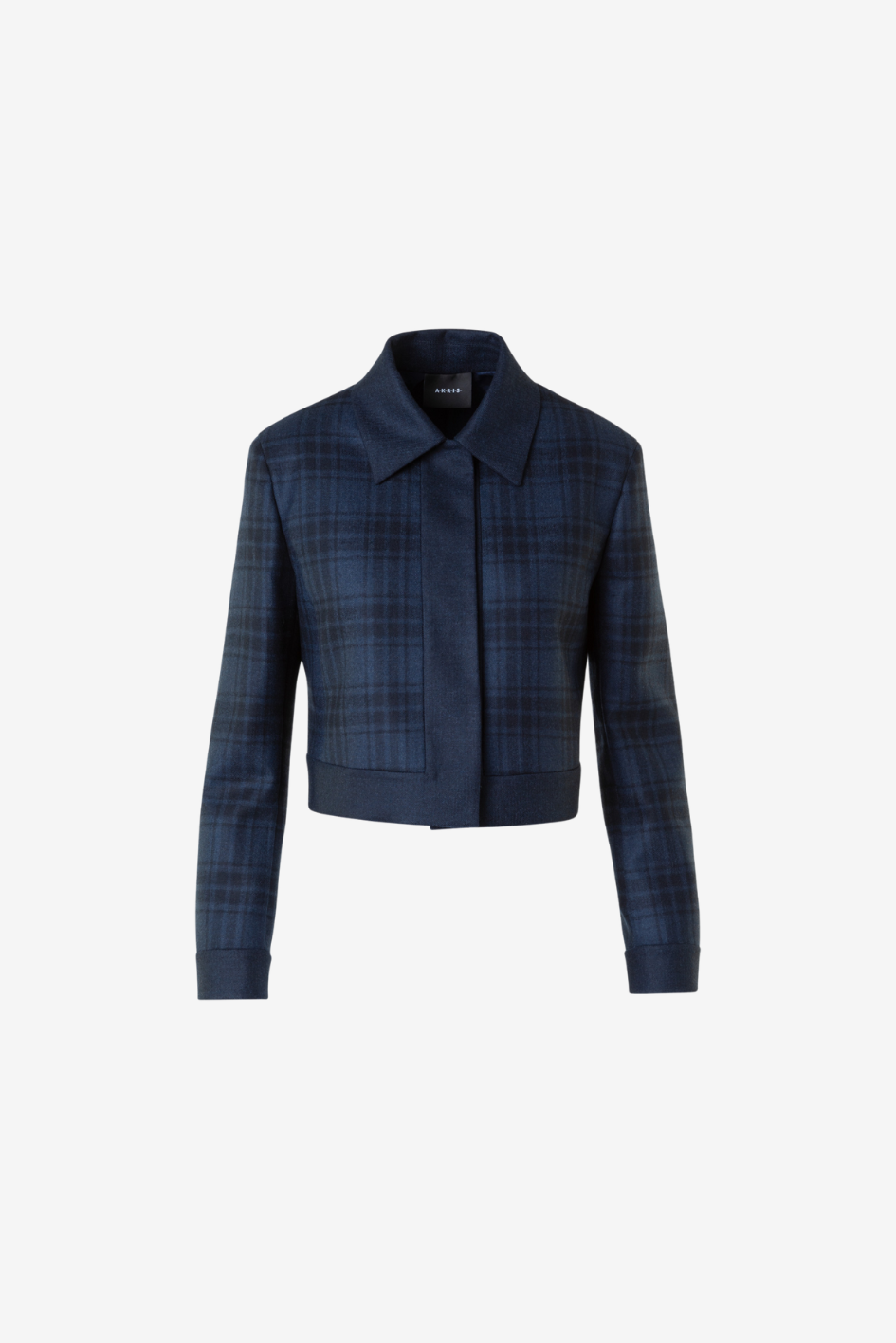 Lewitt Short Jacket in Wool Double-Face Check