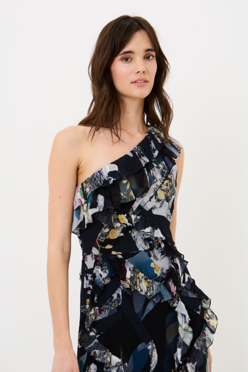 Baritone blue one-shoulder Dress