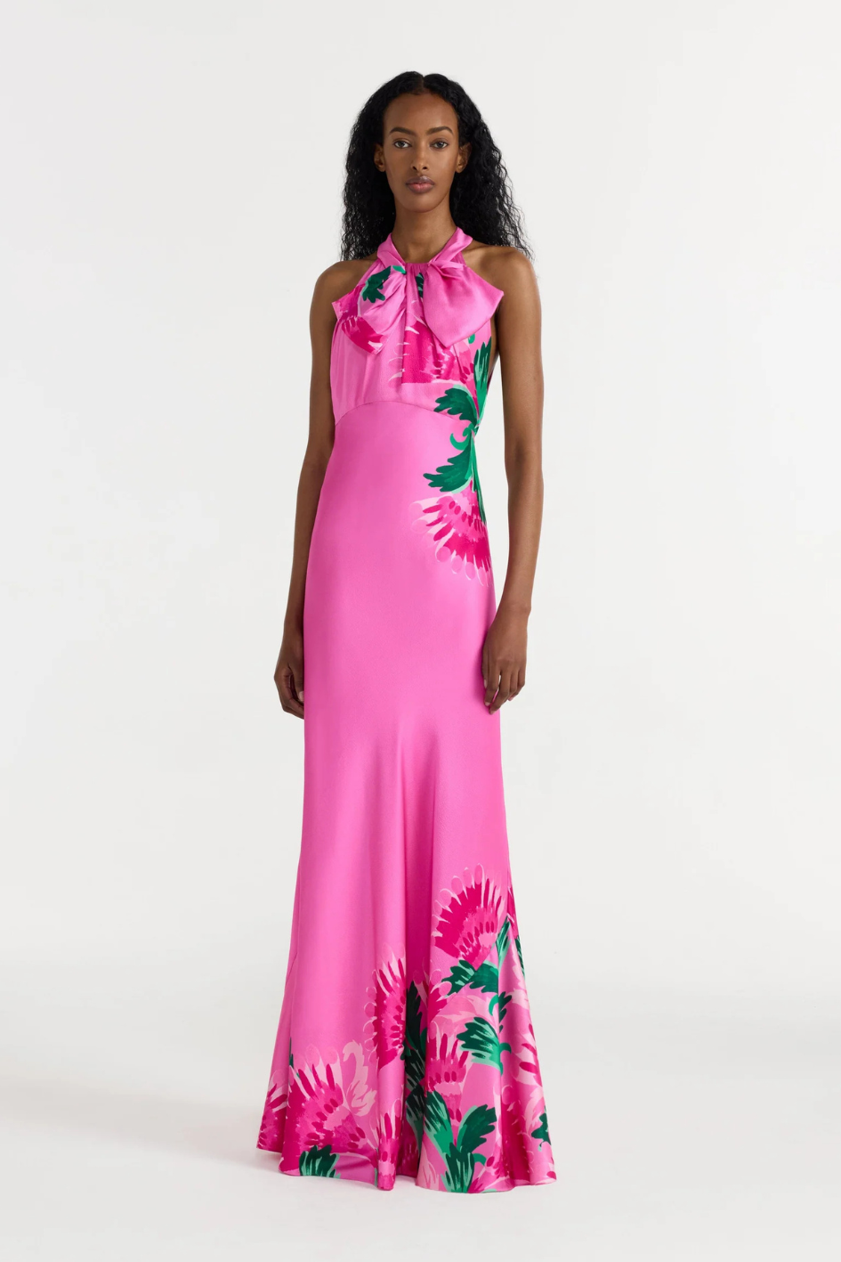 Suzette Long Dress in Phlox Feather