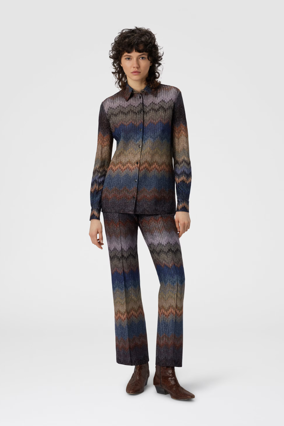 Viscose Shirt with Snake Pattern