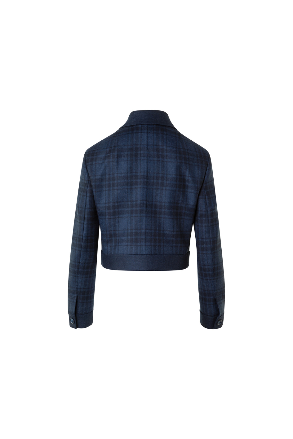 Lewitt Short Jacket in Wool Double-Face Check