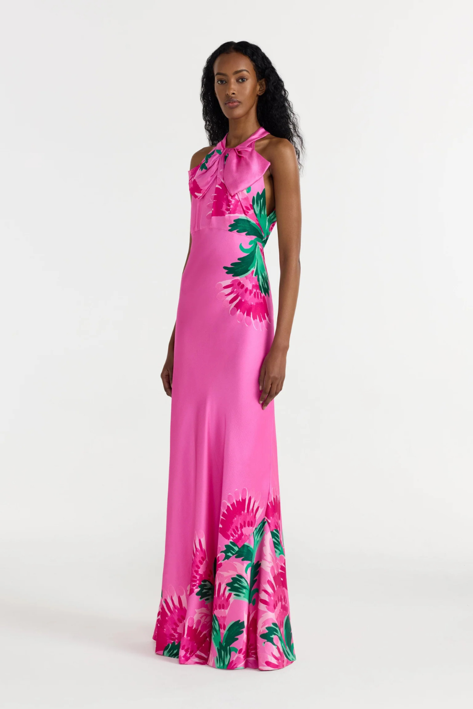 Suzette Long Dress in Phlox Feather