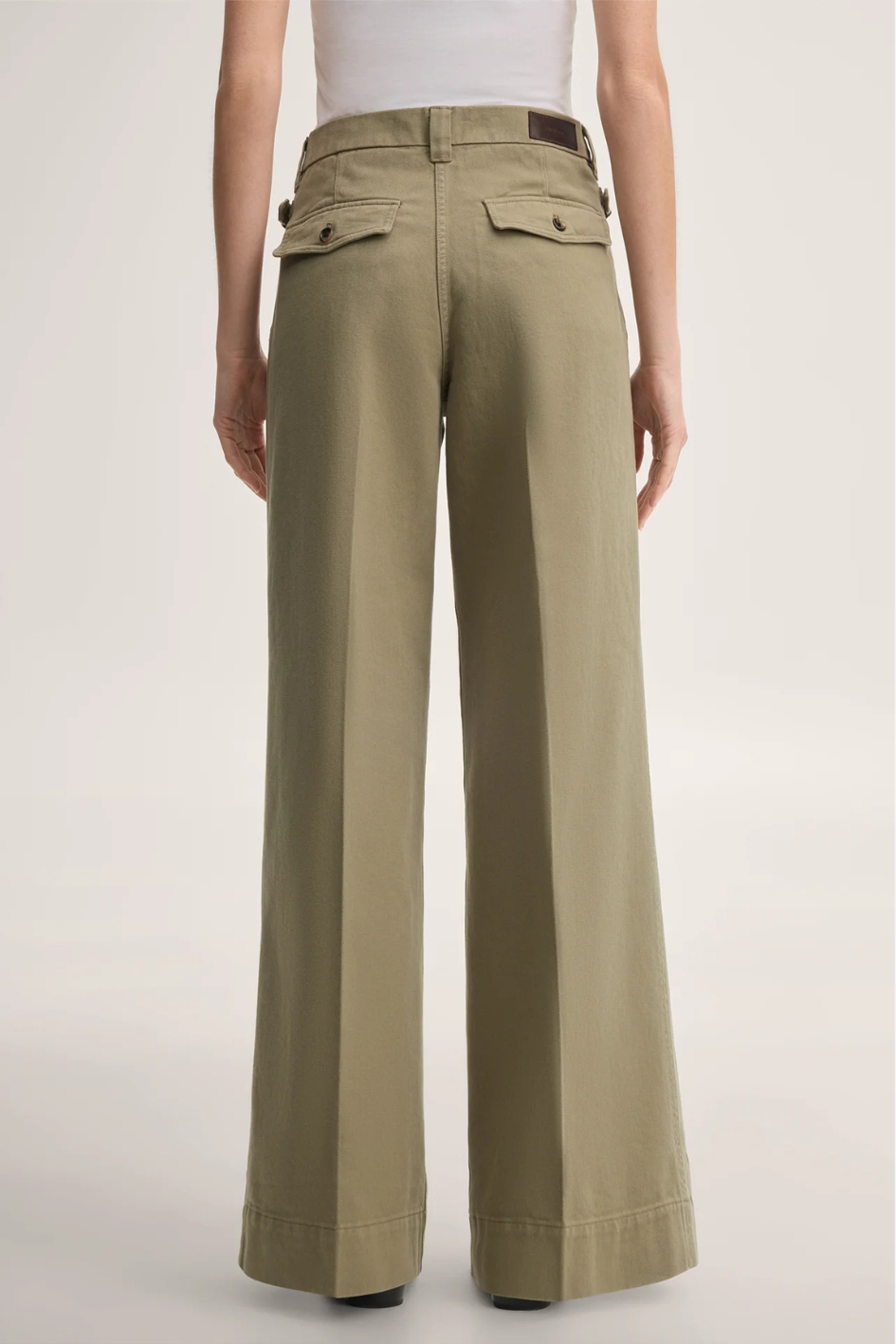 Cotton Twill Marlene Cargo Pants in Olive