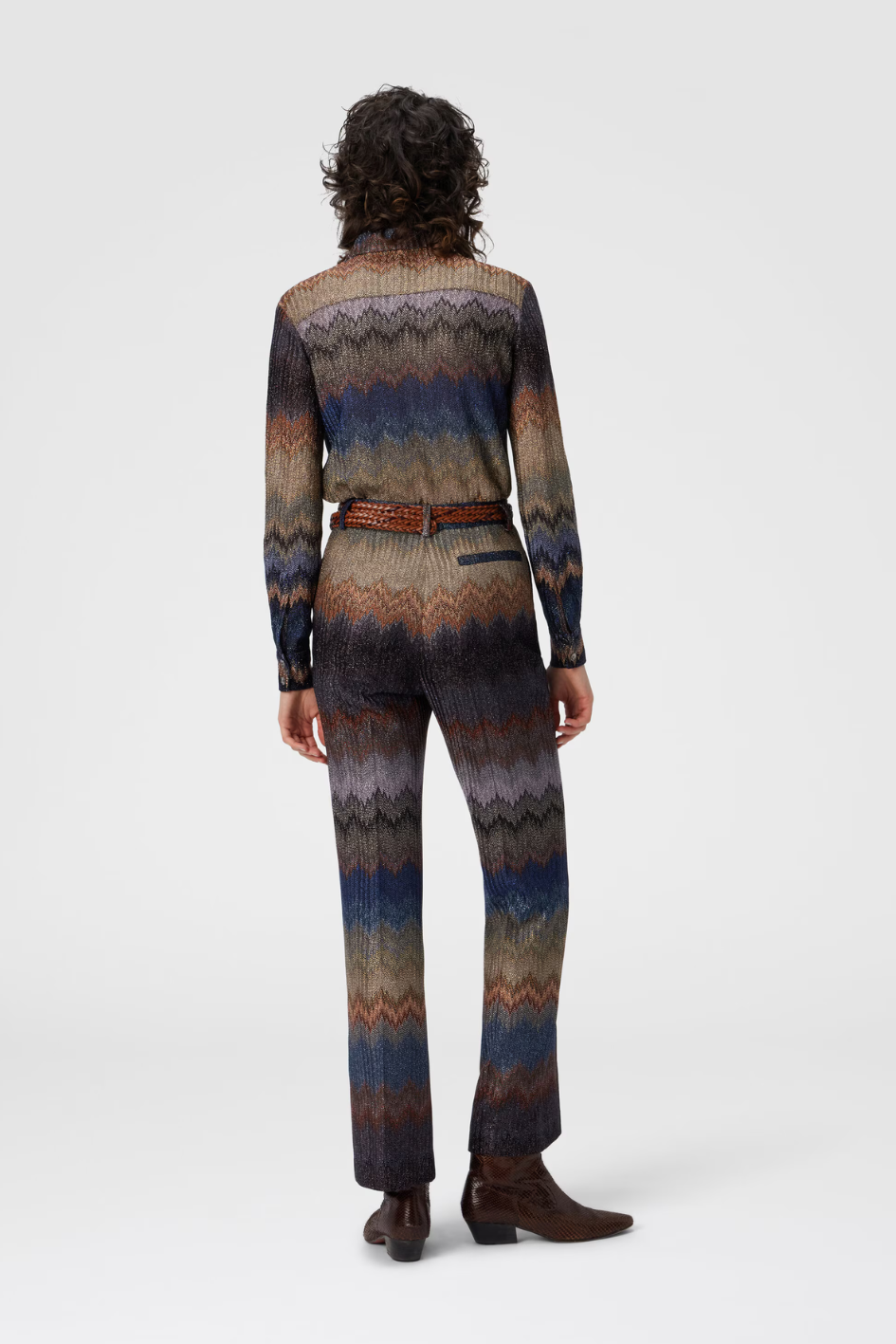 Trumpet Pants with Snake Pattern