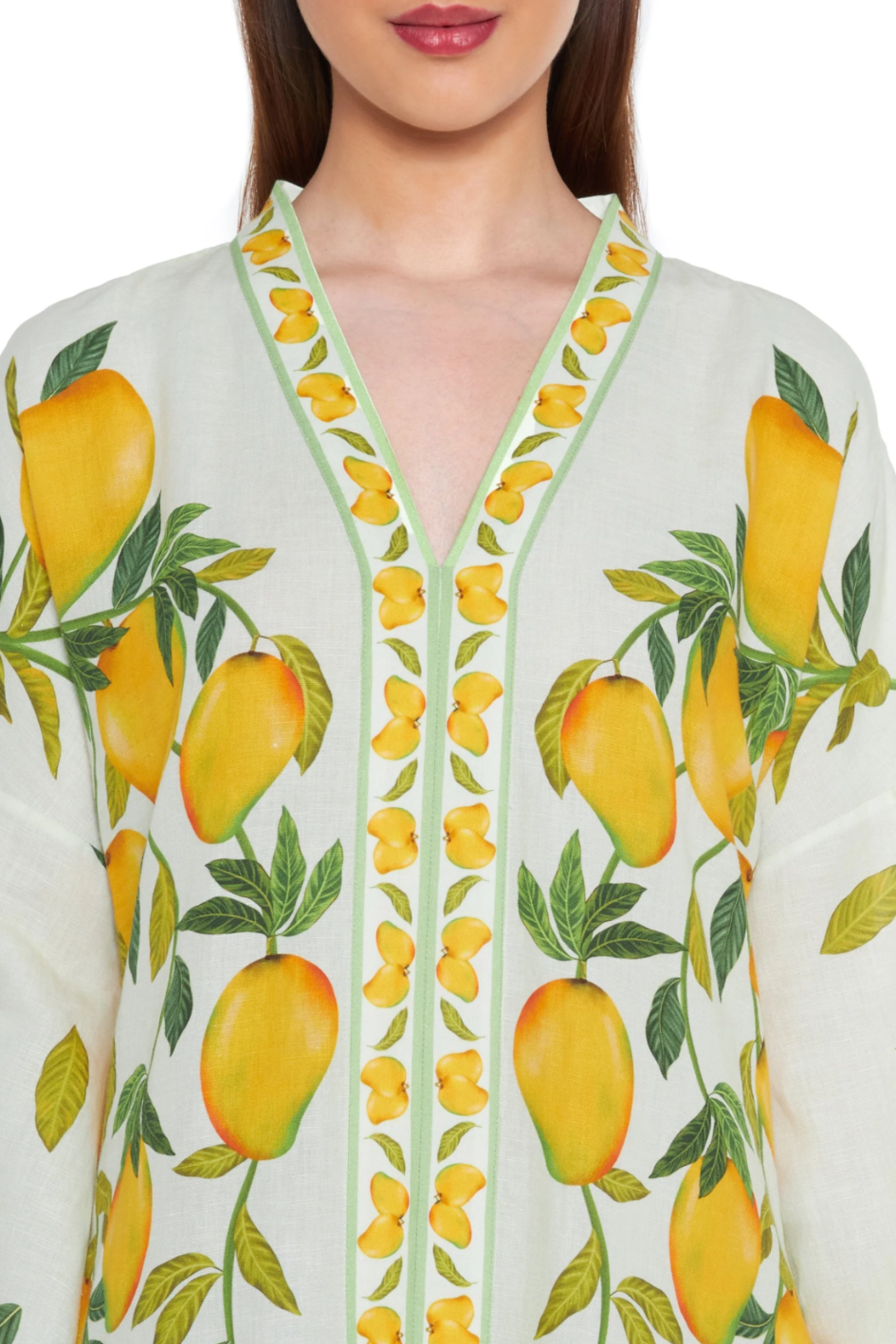 Dripping Alphonso Linen Dress