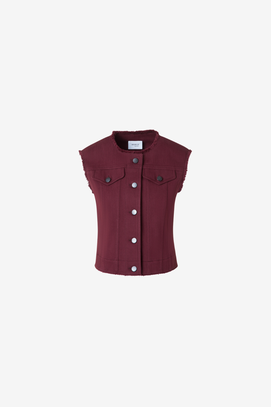 Motorbike Style Gilet in Cotton Stretch Denim