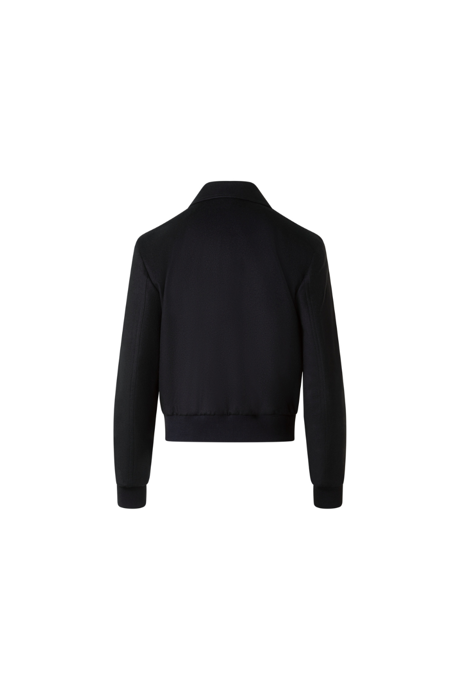 Wool-Cashmere Bomber Jacket with Shirt Collar