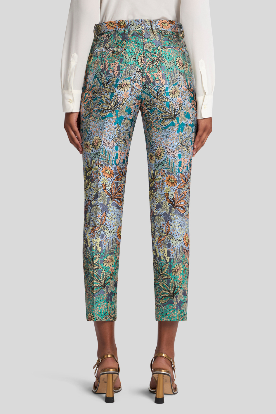 Floral Jacquard Trousers