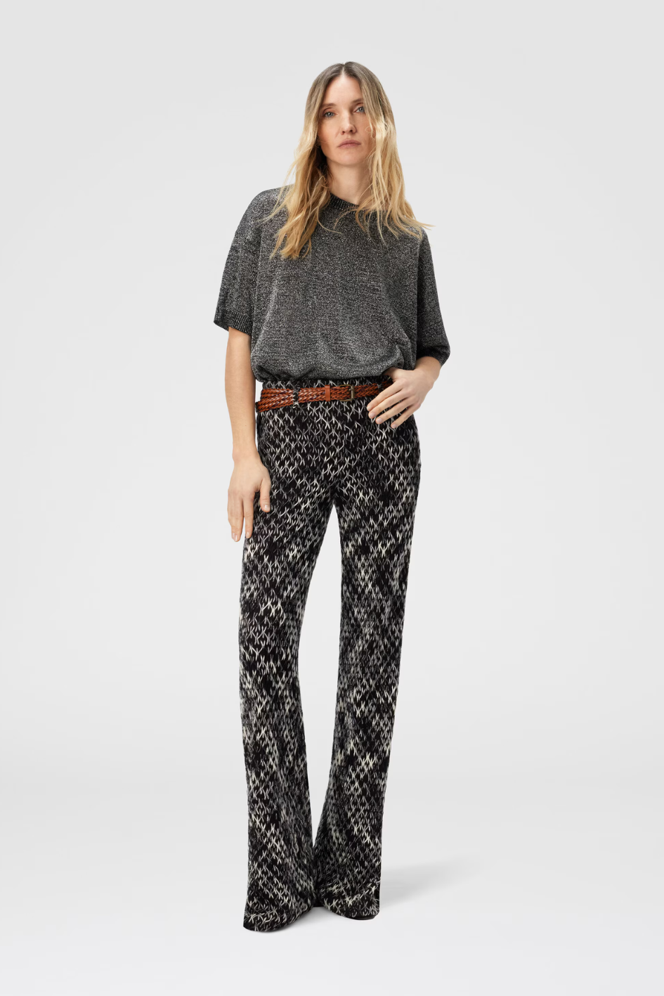 Palazzo Pants in Flame Lace Brown