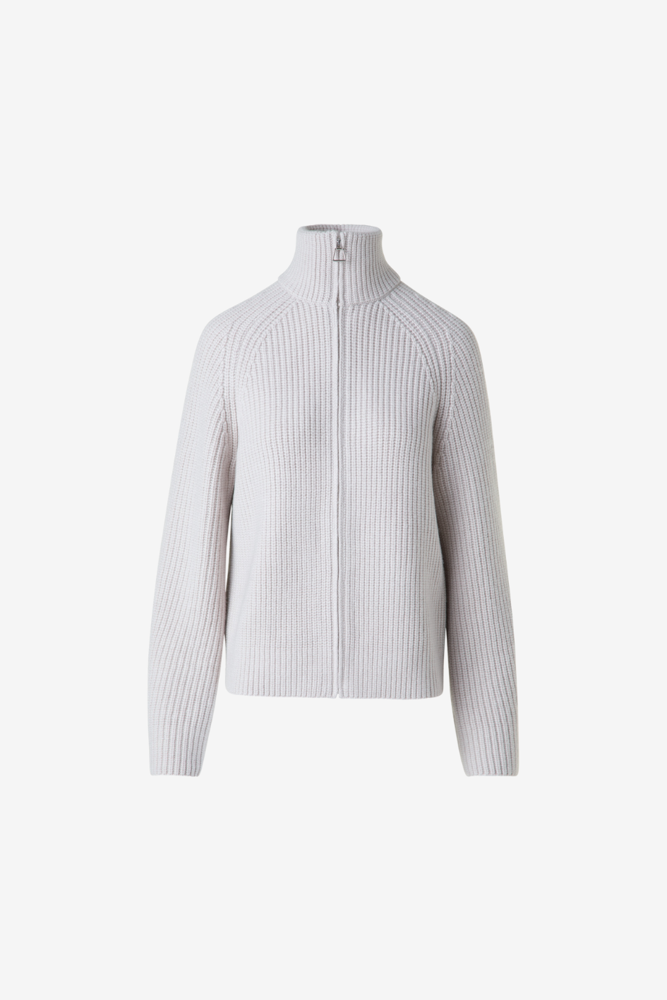 Knit Cardigan in Pure Cashmere with Stand Collar