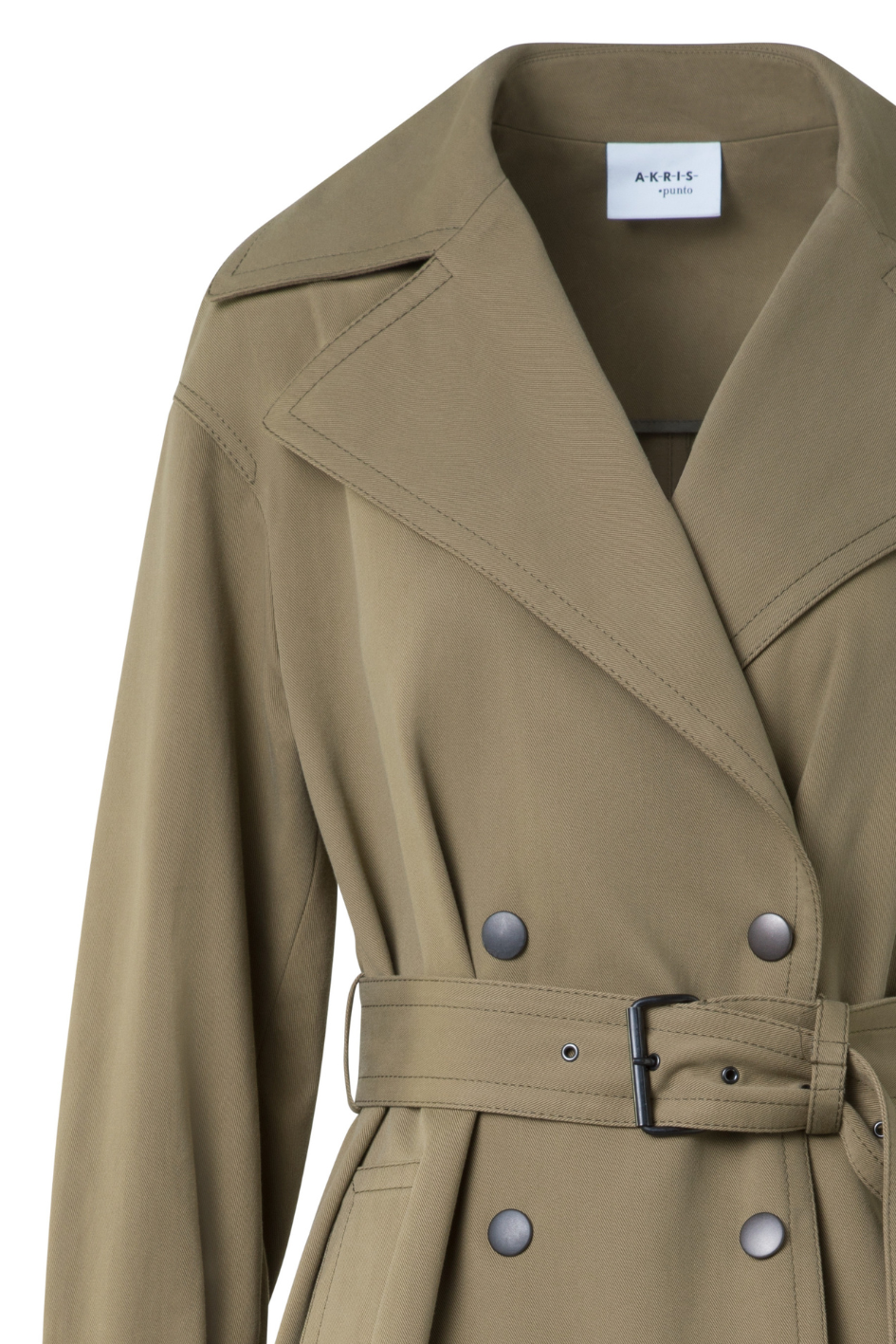 Trench Coat in Water-Repellent Cotton Gabardine