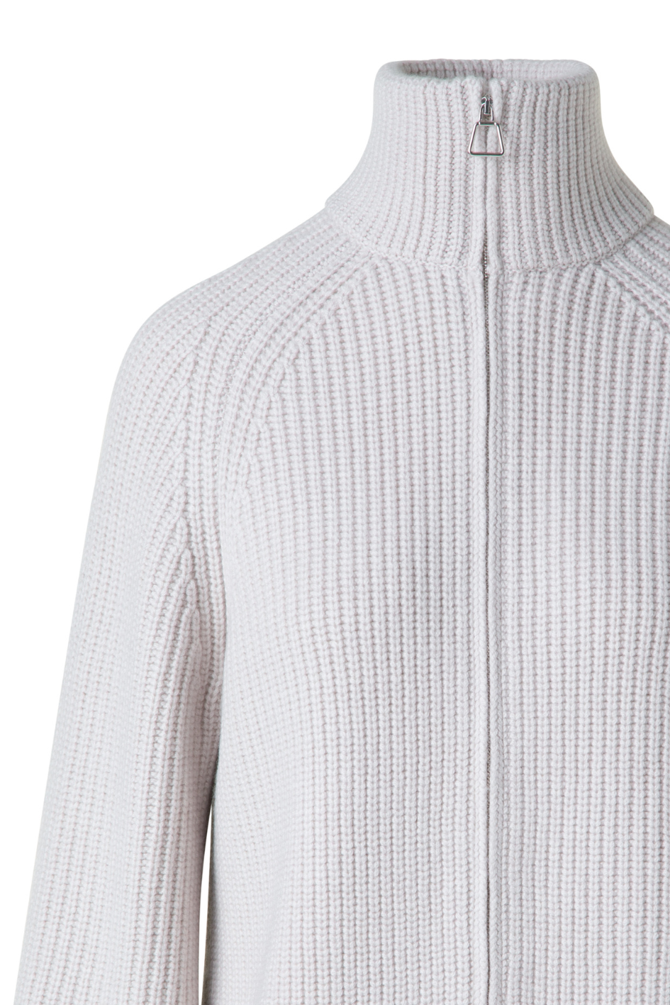 Knit Cardigan in Pure Cashmere with Stand Collar