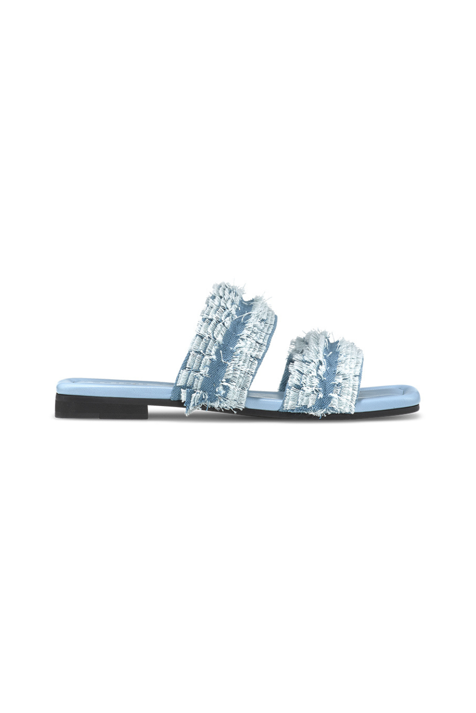 Fringes Jeans Sandal Blue