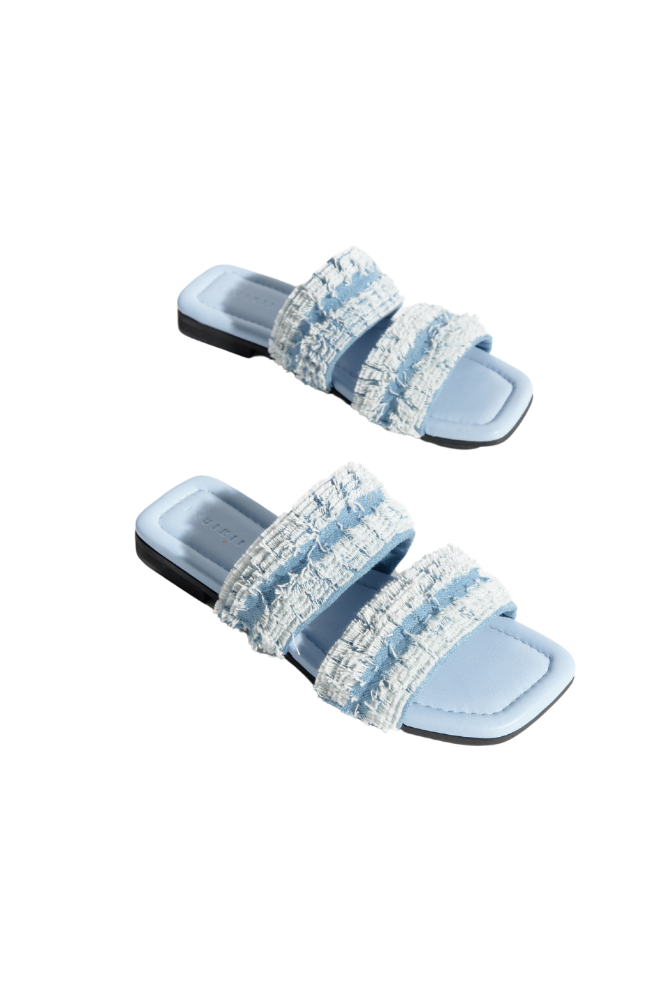 Fringes Jeans Sandal Blue