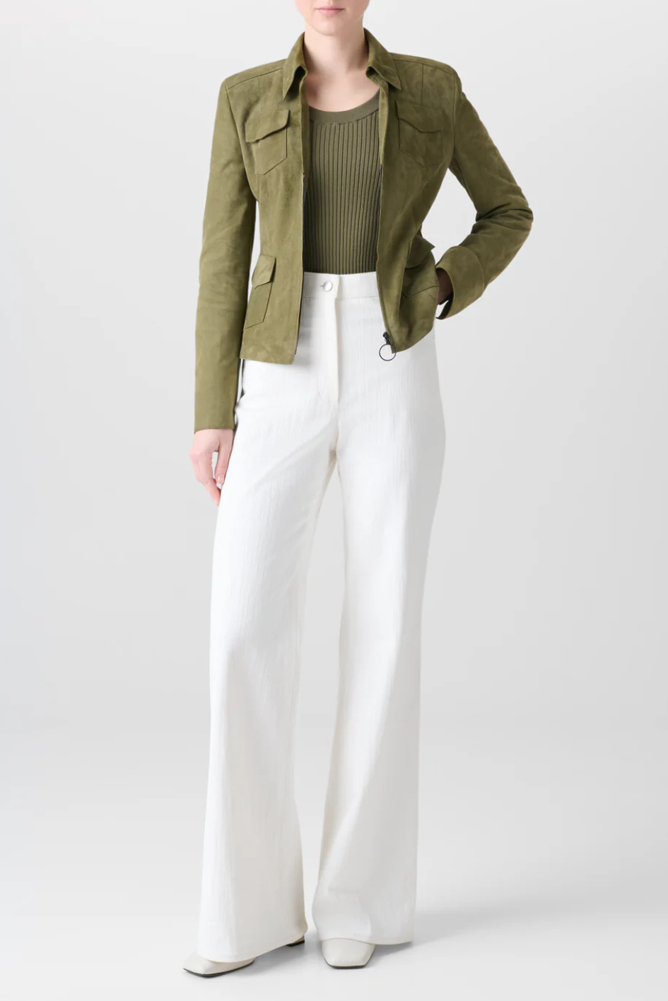 Waisted Suede Jacket