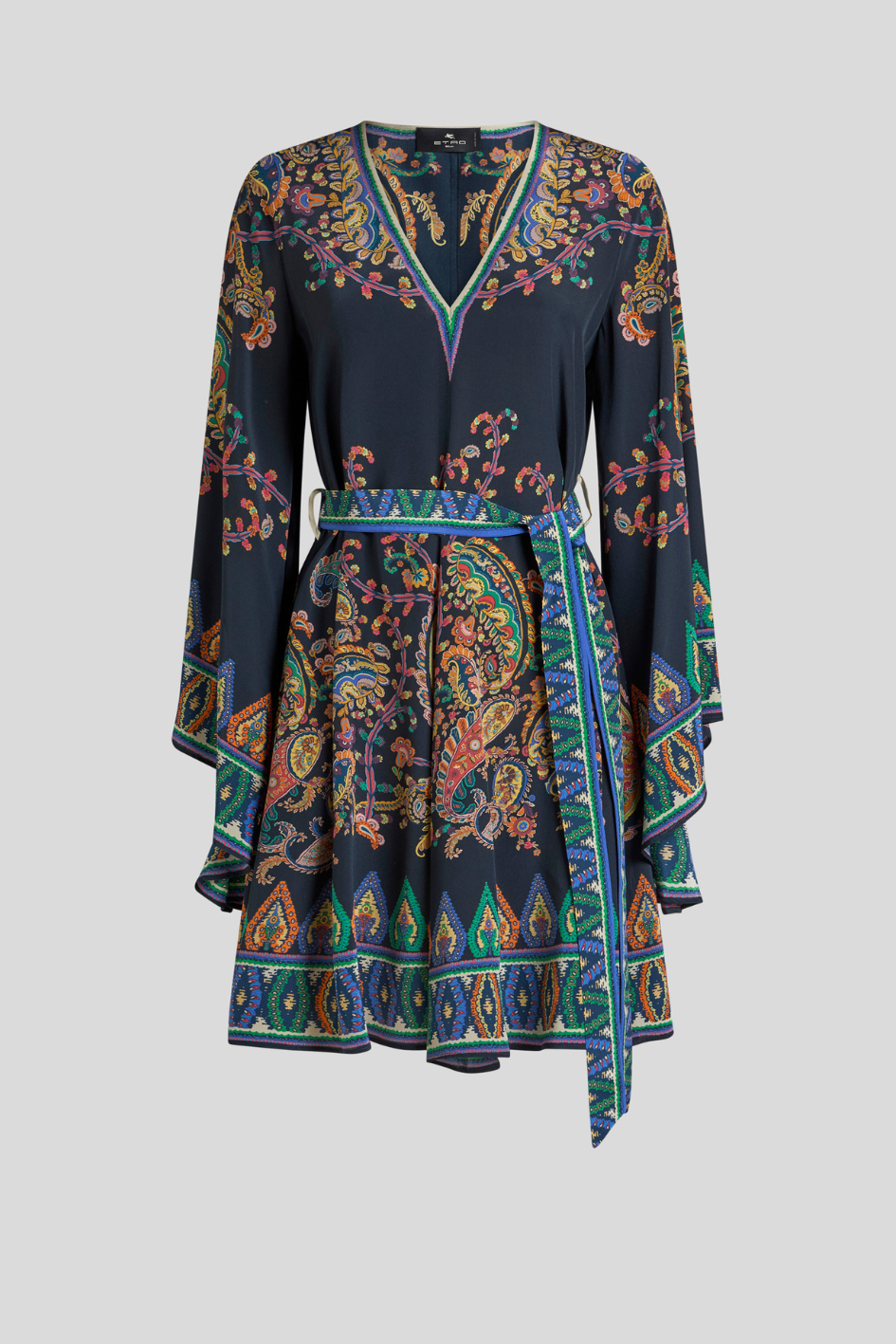 Fluid Blue Silk Dress