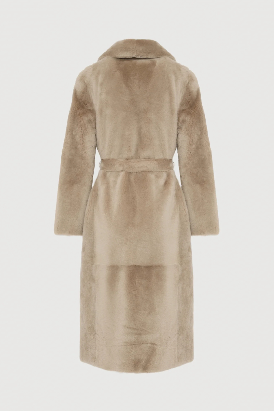 Long reversible Lambskin Coat with Belt