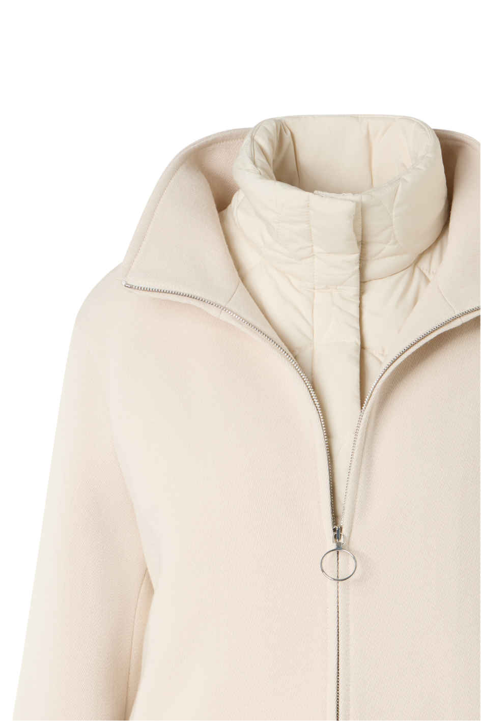 High-Neck Zip Jacket in Wool Blend