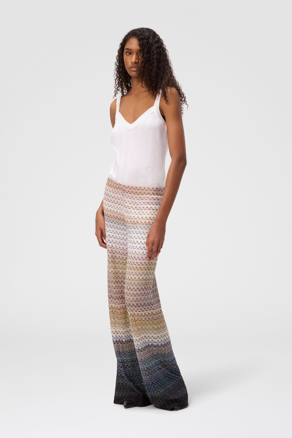 Chevron Palazzo Trousers