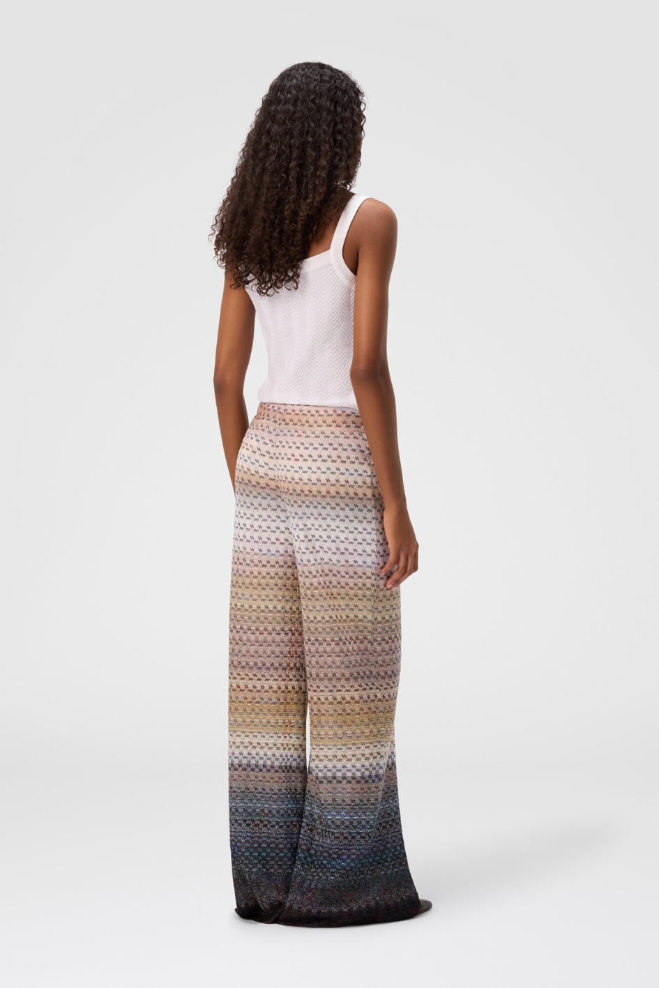 Chevron Palazzo Trousers