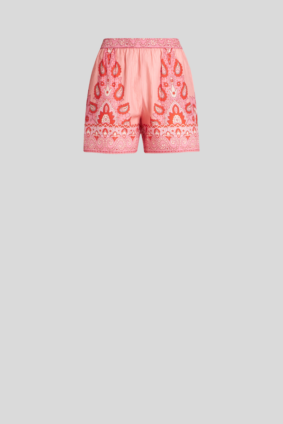 Pink Shorts with Paisley Details