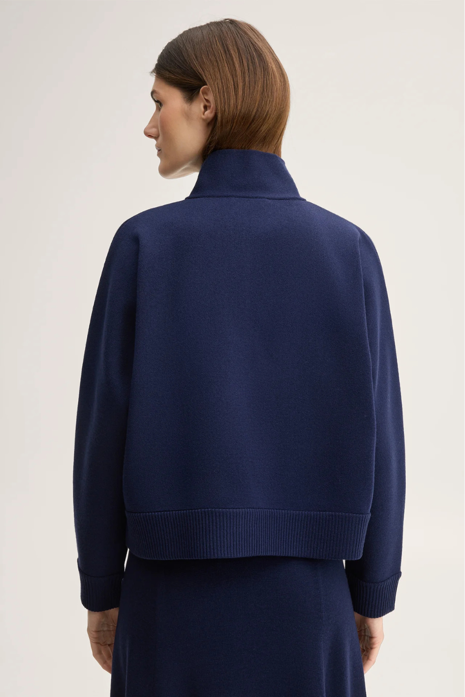 Dark Blue Merino Knit Cardigan