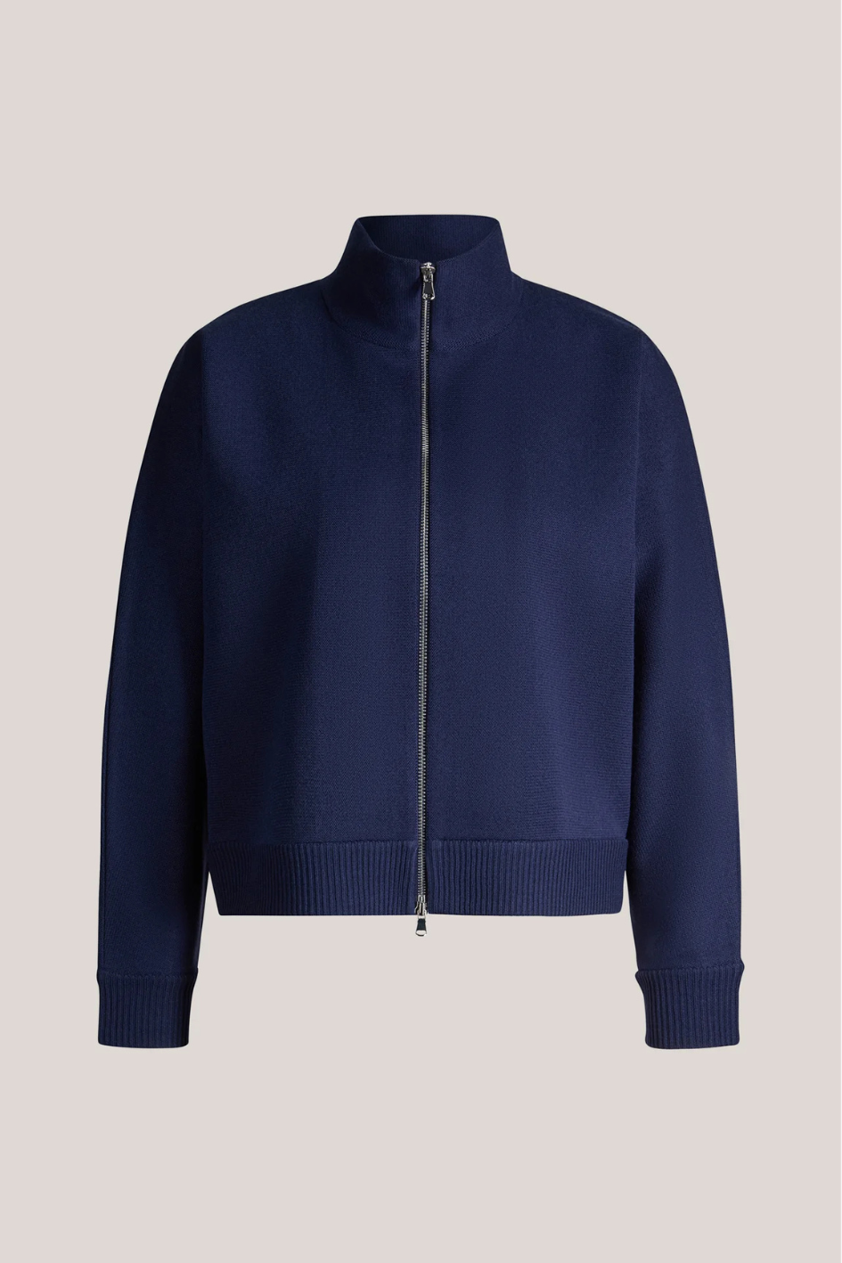 Dark Blue Merino Knit Cardigan
