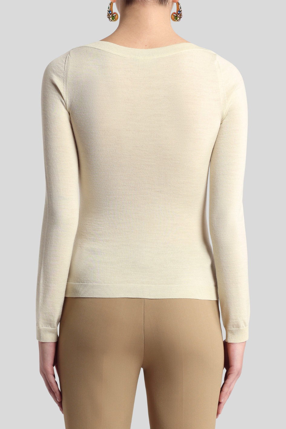 Embroidered Floral Fine-Knit Sweater