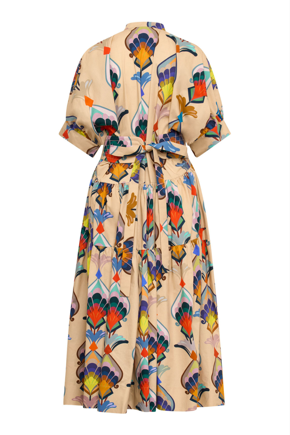 Printed Shirt Dress with Belt
