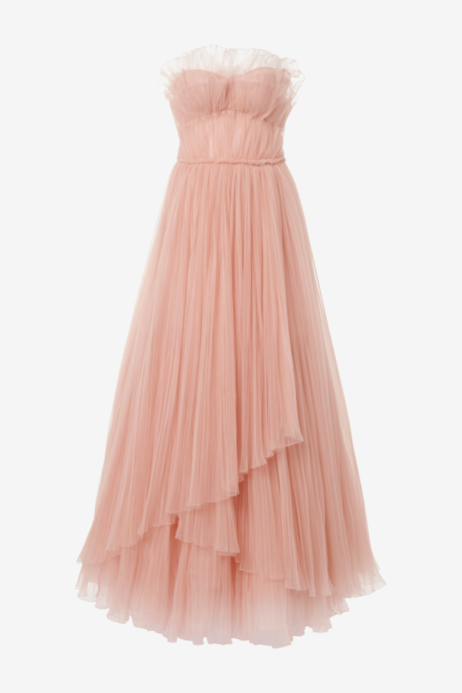 Marinel Plissé Tulle Gown
