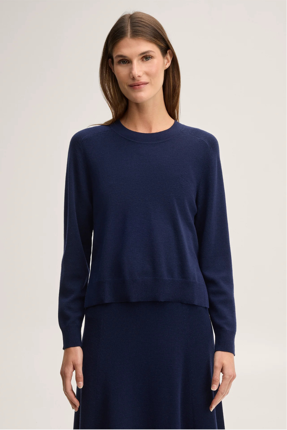 Dark Blue Merino Knit Sweater