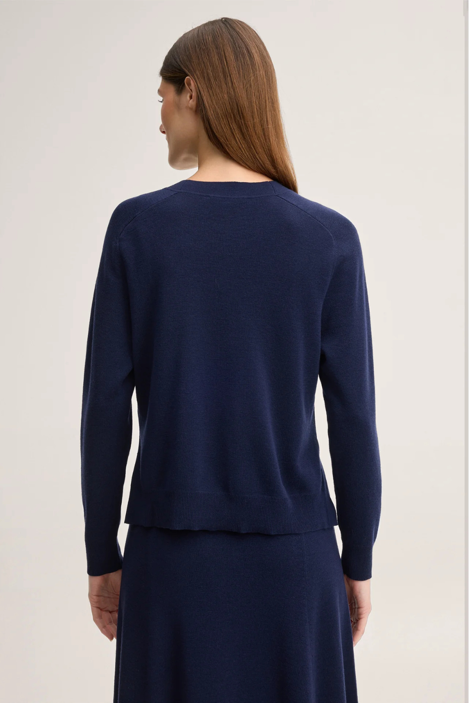 Dark Blue Merino Knit Sweater