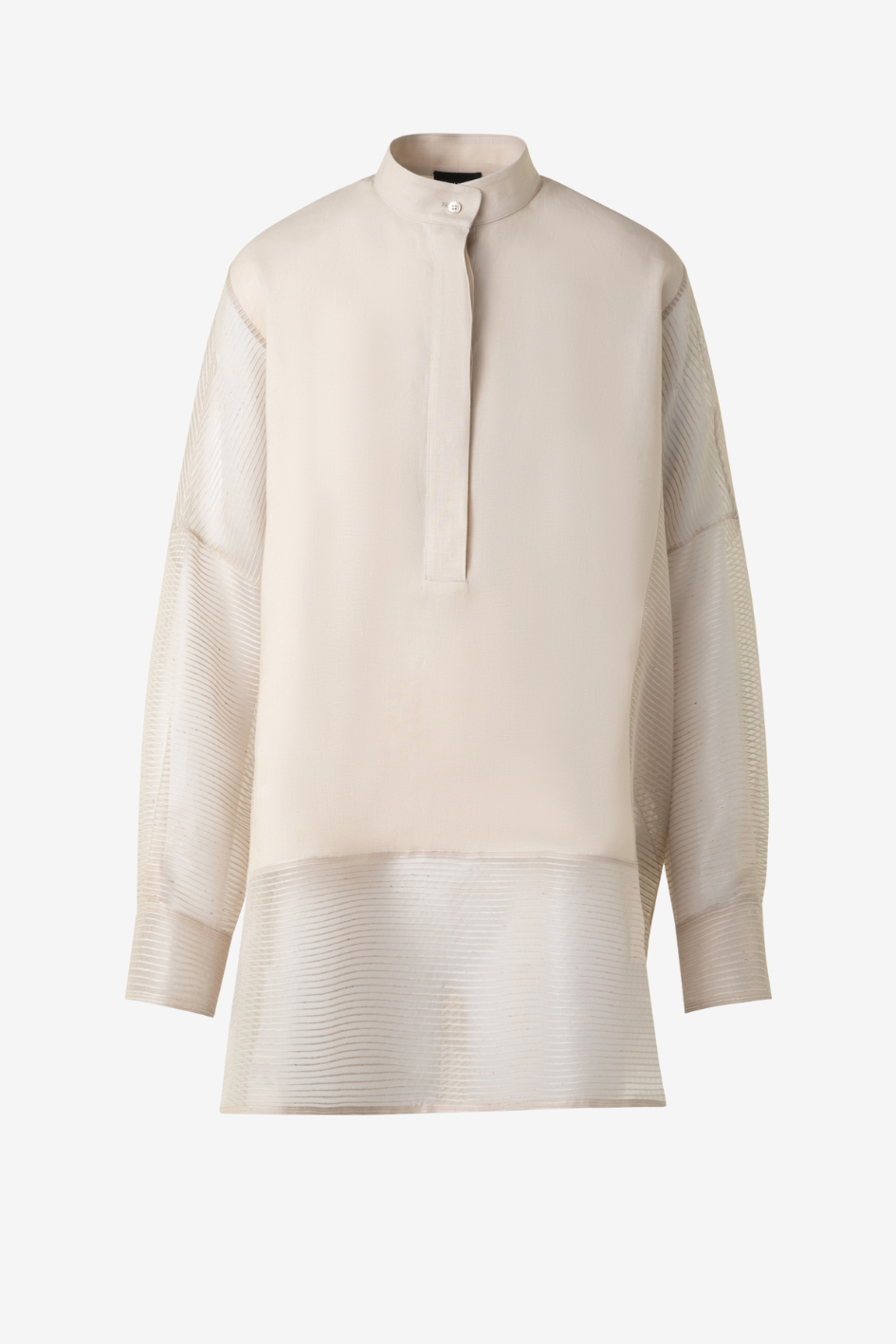 Blouse with Organza Stripes