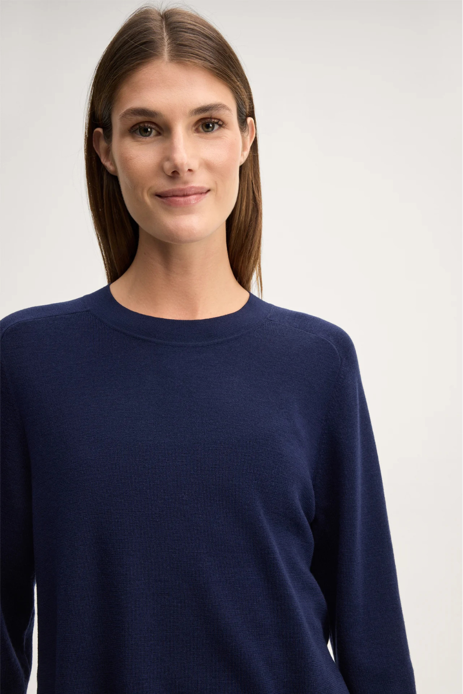Dark Blue Merino Knit Sweater