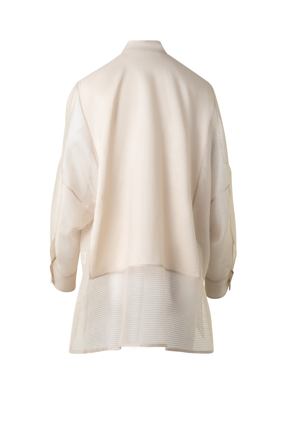 Blouse with Organza Stripes