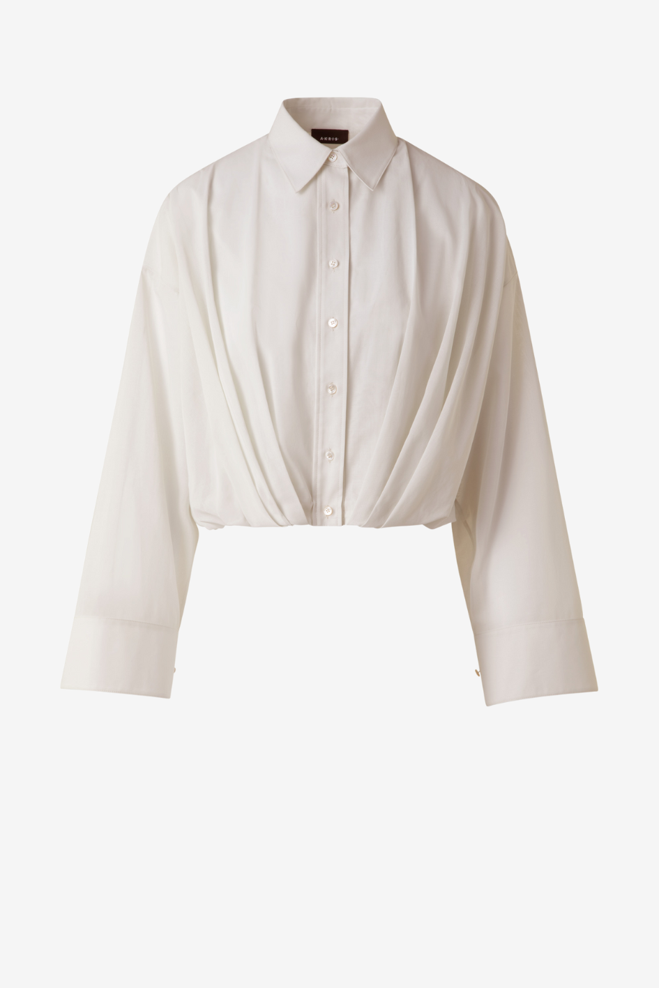 Cropped Blouse with pleated Waist