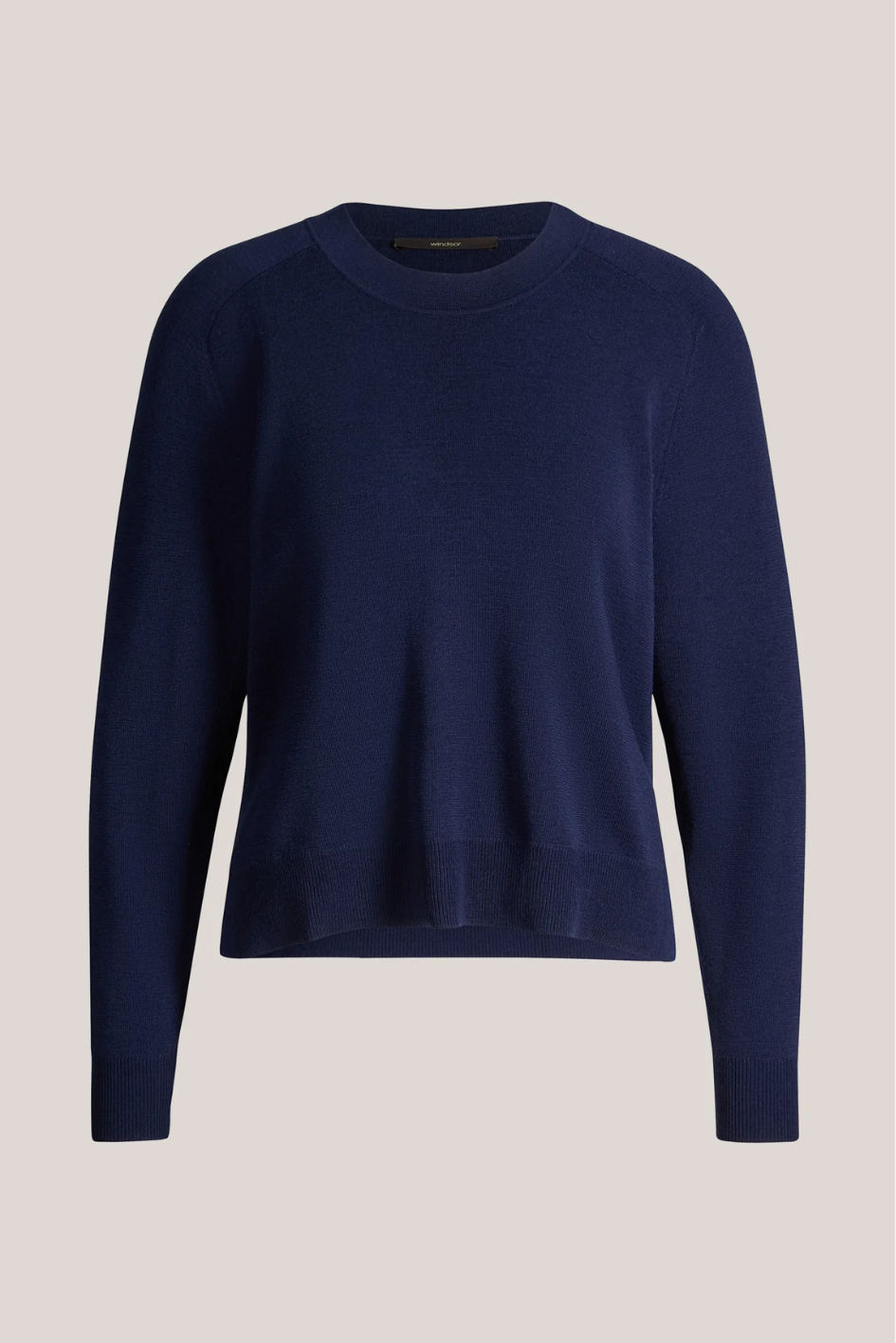 Dark Blue Merino Knit Sweater